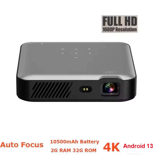 Full HD 4K 3D Smart Projector Auto Focus Android 9.0 5G Wifi DLP Proyector 10500Mah Battery Mobile Smartphone Beamer